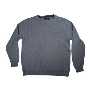 Eddie Bauer Seattle USA Mens XL/XG Gray Cotton Knit Crew‎ Neck Pullover Sweater